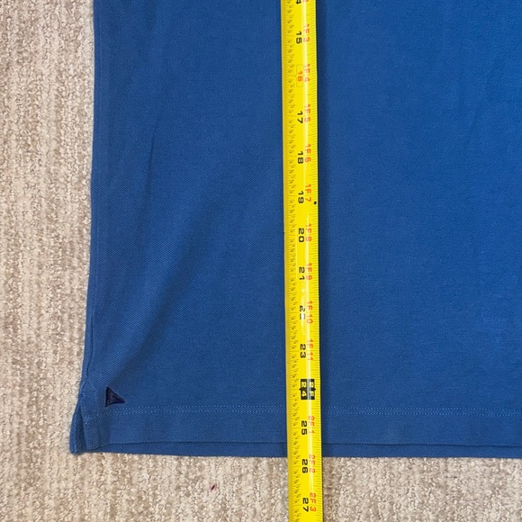 UNTUCKit Mens Size L Blue Pima Cotton Long Sleeve Polo Casual Shirt Top - Picture 7 of 10